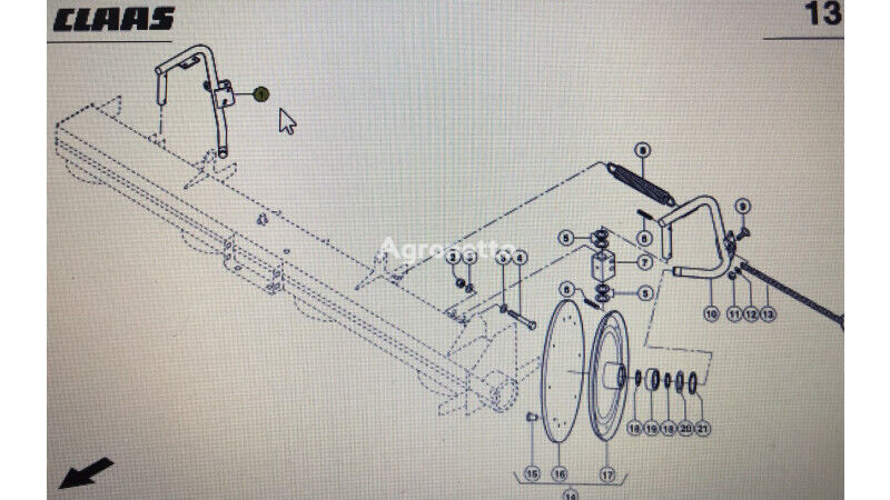 χορτοκοπτικό Claas για άλλα λειτουργικά εξαρτήματα Corto ramię obrotowe 00 0922 271 2
