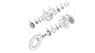 τροχοφόρο τρακτέρ John Deere 6230 6250 για άλλο ανταλλακτικό της ανάρτησης obudowa łożyska L218583