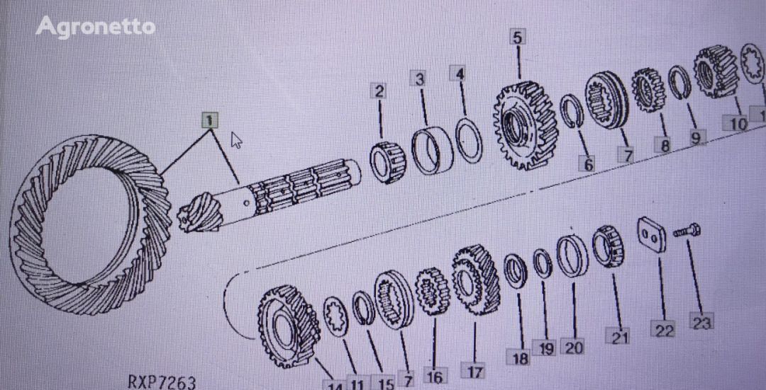 τροχοφόρο τρακτέρ John Deere 4555/4755/4955 για wałek ataku-koło talerzowe John Deere AR 94319