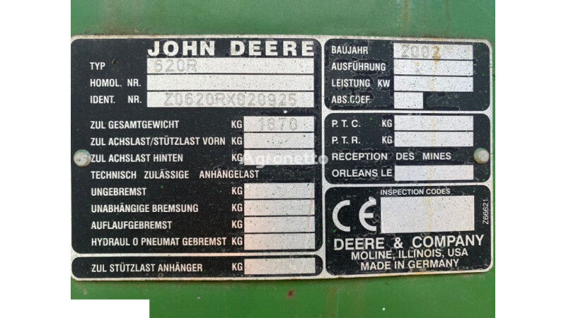 κεφαλή θεριζοαλωνιστικής μηχανής John Deere 620r για ενδείκτης John Deere 620r