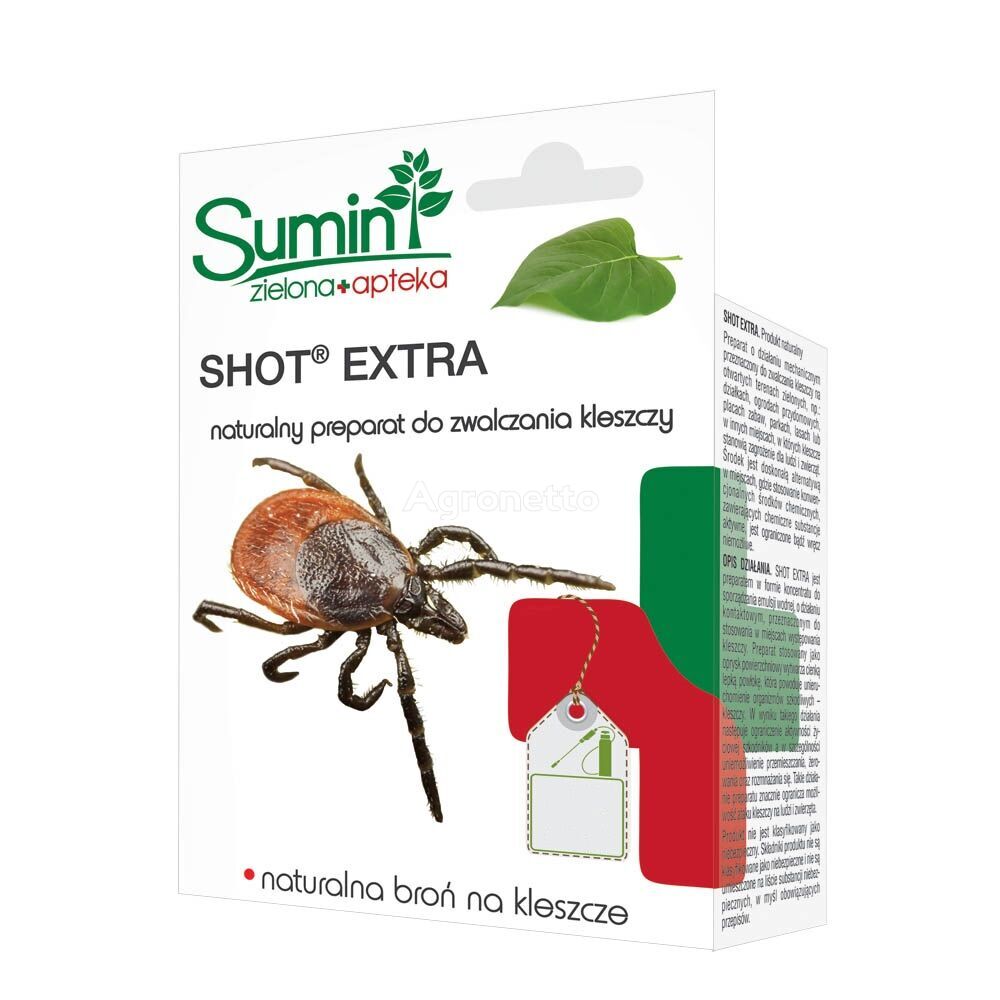 καινούριο εντομοκτόνο Sumin Shot Extra 50ml Preparat Do Zwalczania Kleszczy